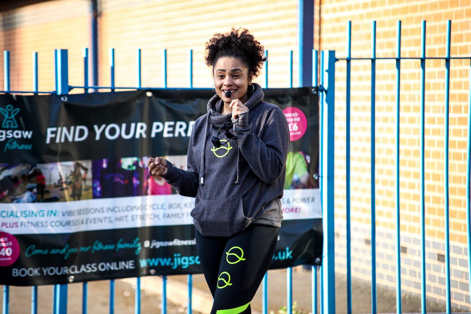 Instructor teaching in a school setting